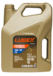 L034-1315-0307 LUBEX Синтетическое моторное масло PRIMUS FM 5W-30 CF/SL A5/B5 (7л)