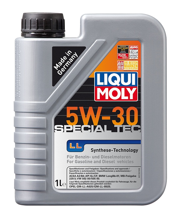 8054 LiquiMoly НС-синтетическое моторное масло Special Tec LL 5W-30 1л