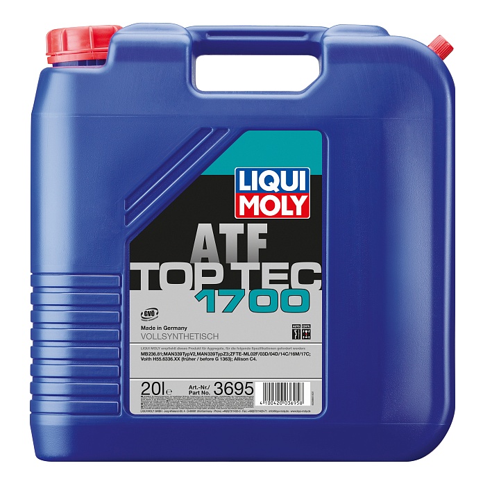 3695 LiquiMoly Синтетическое трансмиссионное масло для АКПП Top Tec ATF 1700 20л