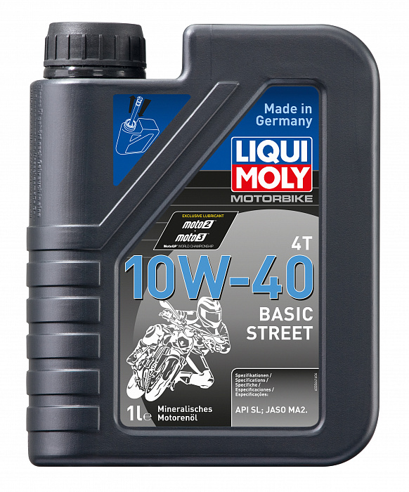 3044 LiquiMoly Минеральное моторное масло для 4-тактных мотоциклов Motorbike 4T 10W-40 1л