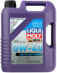21223 LiquiMoly Синтетическое моторное масло Leichtlauf Energy 0W-40 5л