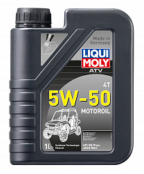 20737 LiquiMoly НС-синтетическое моторное масло для 4-тактных мотоциклов ATV 4T Motoroil 5W-50 1л