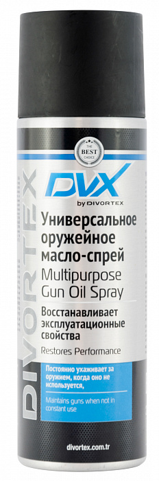 AER2505 DVX Универсальное оружейное масло-спрей Multipurpose Gun Oil Spray (0,22л)