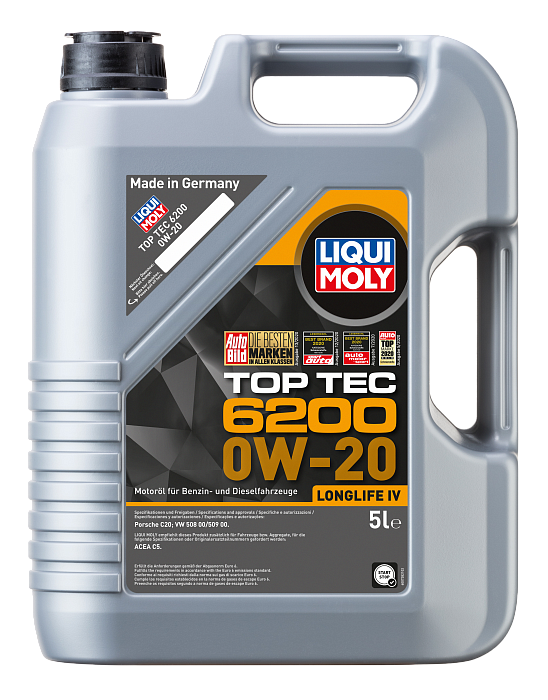 20789 LiquiMoly НС-синтетическое моторное масло Top Tec 6200 0W-20 5л