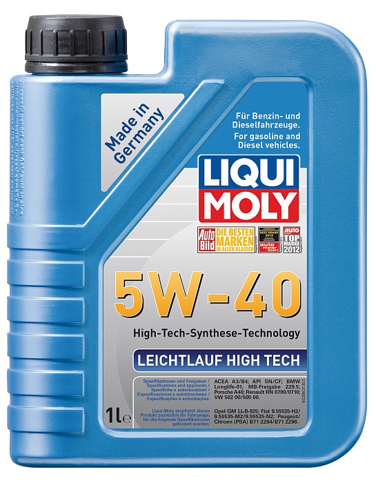 8028 LiquiMoly НС-синтетическое моторное масло Leichtlauf High Tech 5W-40 1л