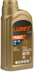 L034-1331-1201 LUBEX Синтетическое моторное масло PRIMUS SJA 0W-20 SN+RC GF-5 (1л) L034-1331-1201 LUBEX Синтетическое моторное масло PRIMUS SJA 0W-20 SN+RC GF-5 (1л)