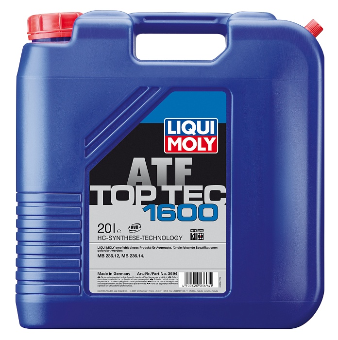 3694 LiquiMoly НС-синтетическое трансмиссионное масло для АКПП Top Tec ATF 1600 20л