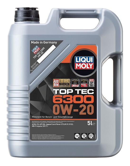 21217 LiquiMoly НС-синтетическое моторное масло Top Tec 6300 0W-20 5л