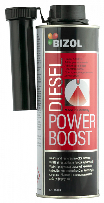 98015 BIZOL Комплексная присадка для дизельного топлива Diesel Power Boost (0,5л)