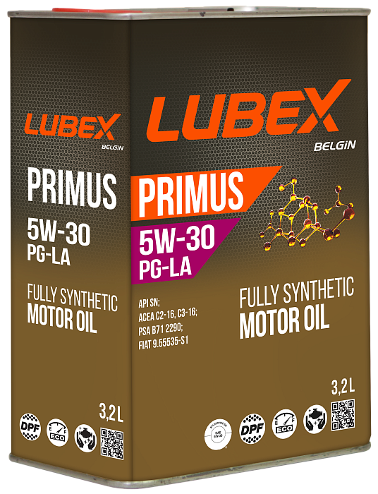 L034-1327-0632 LUBEX Синтетическое моторное масло PRIMUS PG-LA 5W-30 SN C2/C3 (3,2л)