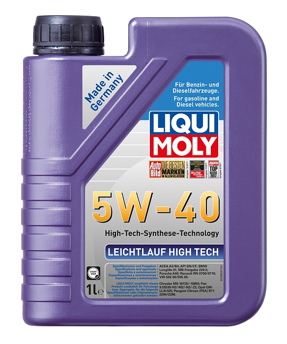 3863 LiquiMoly НС-синтетическое моторное масло Leichtlauf High Tech 5W-40 1л