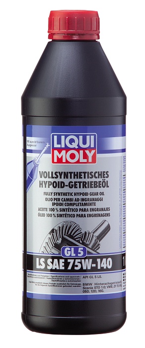 8038 LiquiMoly Синтетическое трансмиссионное масло Vollsynth.Hypoid-Getrieb. LS 75W-140 (GL-5) 1л