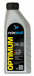 4943 ReinWell HC-синтетическое моторное масло 5W-30 API SN, VW 504.00/507.00 (1л)