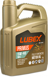 L034-1325-0405 LUBEX Синтетическое моторное масло PRIMUS MV 5W-40 (5л)
