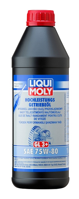 7584 LiquiMoly НС-синтетическое трансмиссионное масло Hochleistungs-Getrieb. 75W-80 (GL-3/GL-4) 1л