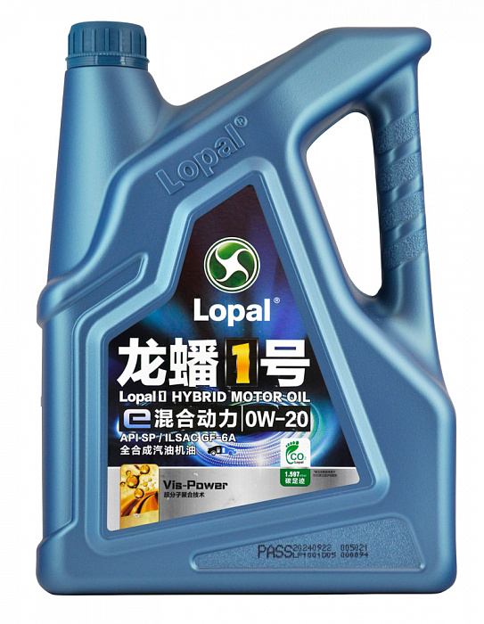 LPL35922 Lopal моторное масло 1 HYBRID MOTOR OIL 0W-20 (4л)