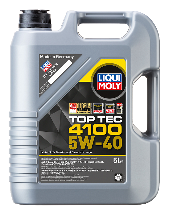 9511 LiquiMoly НС-синтетическое моторное масло Top Tec 4100 5W-40 5л