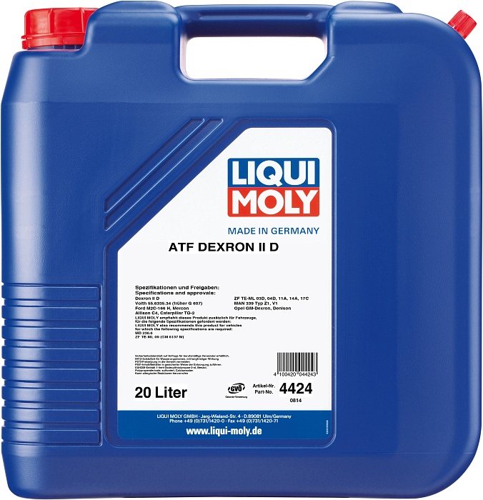 4424 LiquiMoly Минеральное трансмиссионное масло для АКПП ATF Dexron II D 20л