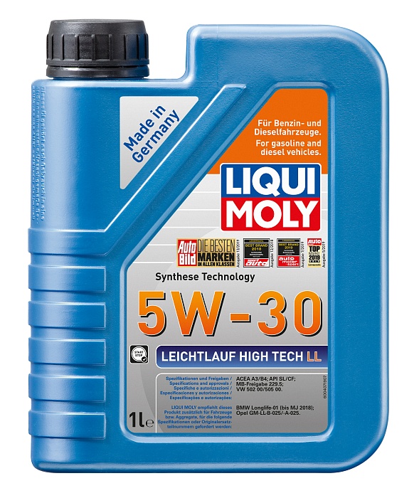 39005 LiquiMoly НС-синтетическое моторное масло Leichtlauf High Tech LL 5W-30 1л