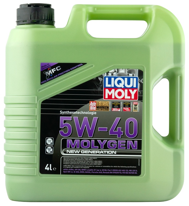 8578 LiquiMoly НС-синтетическое моторное масло Molygen New Generation 5W-40 4л