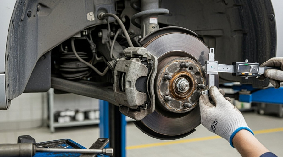 Замена тормозных дисков с колодками