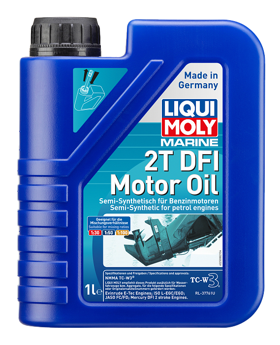 25088 LiquiMoly Полусинтетическое моторное масло для водной техники Marine 2T DFI Motor Oil 1л