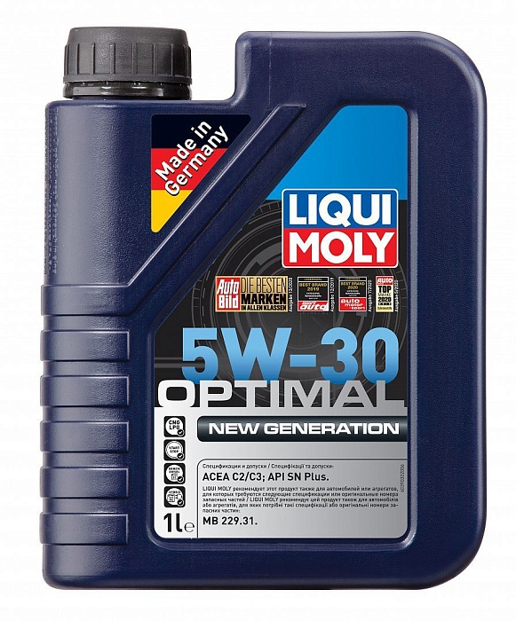 39030 LiquiMoly НС-синтетическое моторное масло Optimal New Generation 5W-30 1л