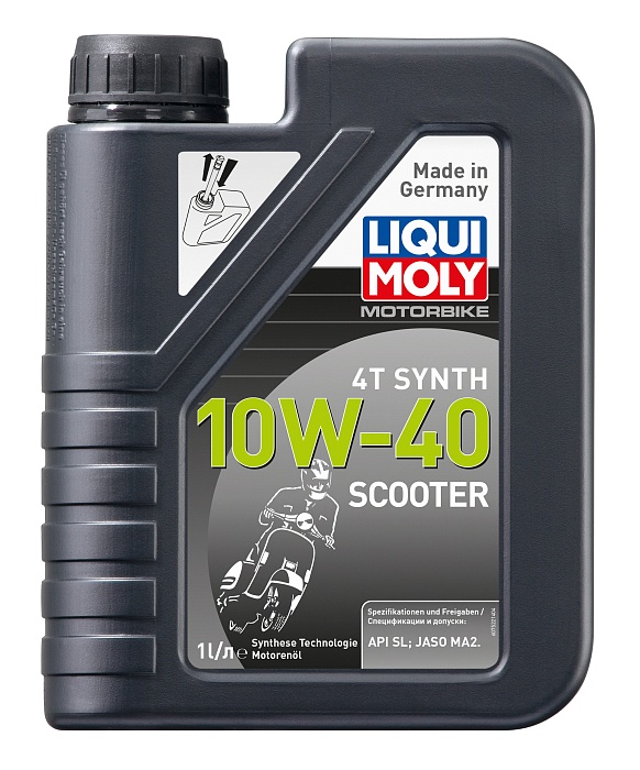 7522 LiquiMoly НС-синтетическое моторное масло для скутеров Motorbike 4T Synth Scooter 10W-40 1л