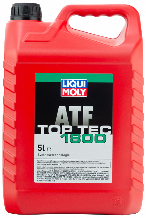 21686 LiquiMoly НС-синтетическое трансмиссионное масло для АКПП Top Tec ATF 1800 5л