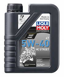 20750 LiquiMoly НС-синтетическое моторное масло для 4-такт.мотоцик. Motorbike 4T HC Street 5W-40 1л