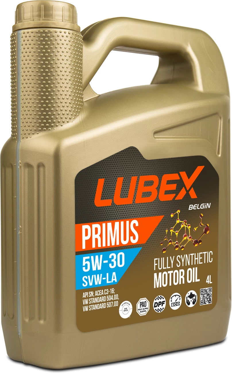  L034-1334-0404 LUBEX Синтетическое моторное масло PRIMUS SVW-LA 5W-30 SN C3 (4л) 