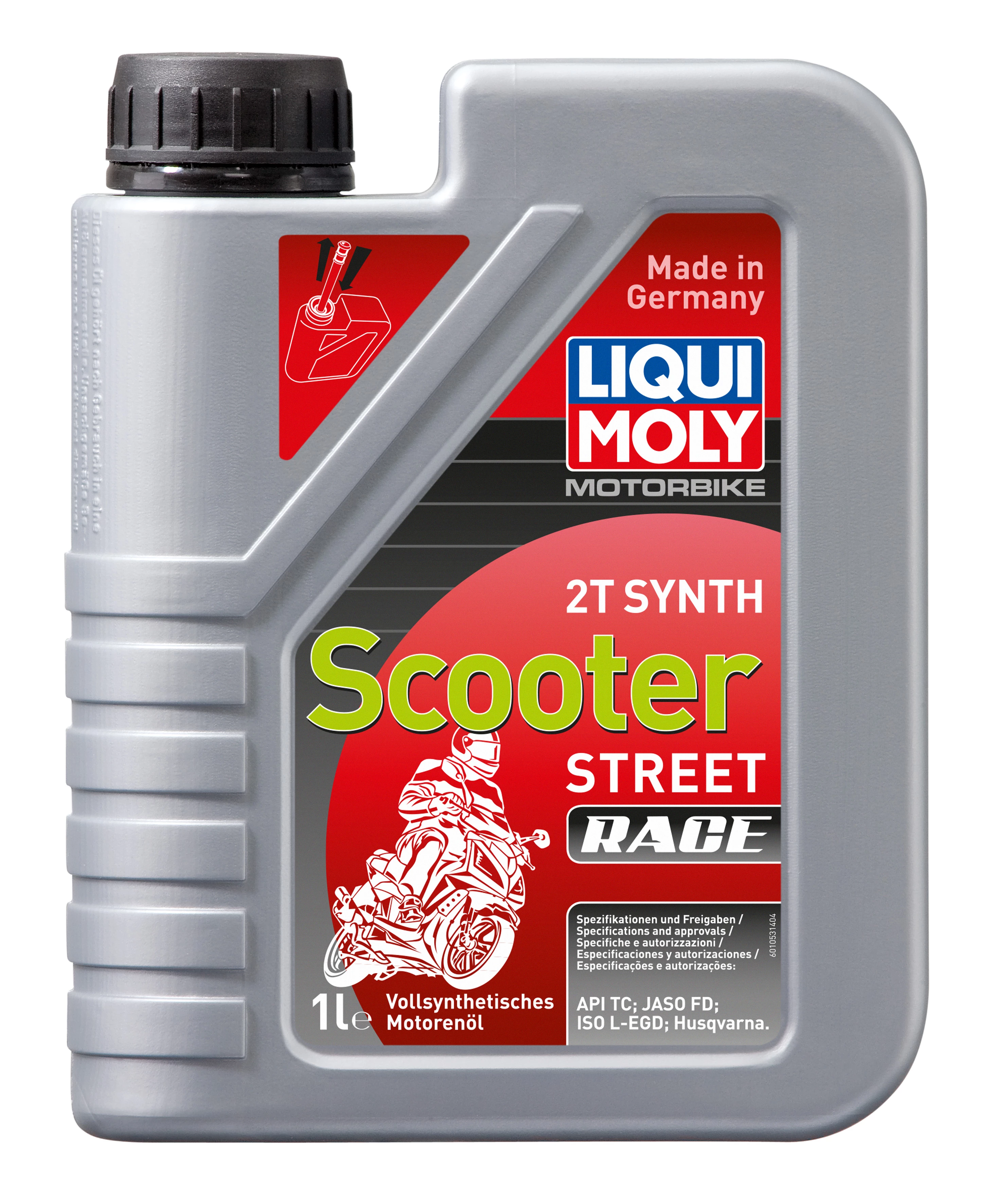  1053 LiquiMoly Синтетическое мот.масло для скутеров Motorbike 2T Synth Scooter Street Race L-EGD 1л 