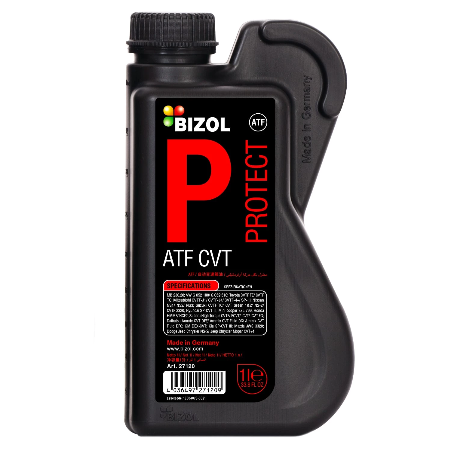  27120 BIZOL НС-синтетическое трансмиссионное масло для вариаторов CVT Protect ATF CVT (1л) 