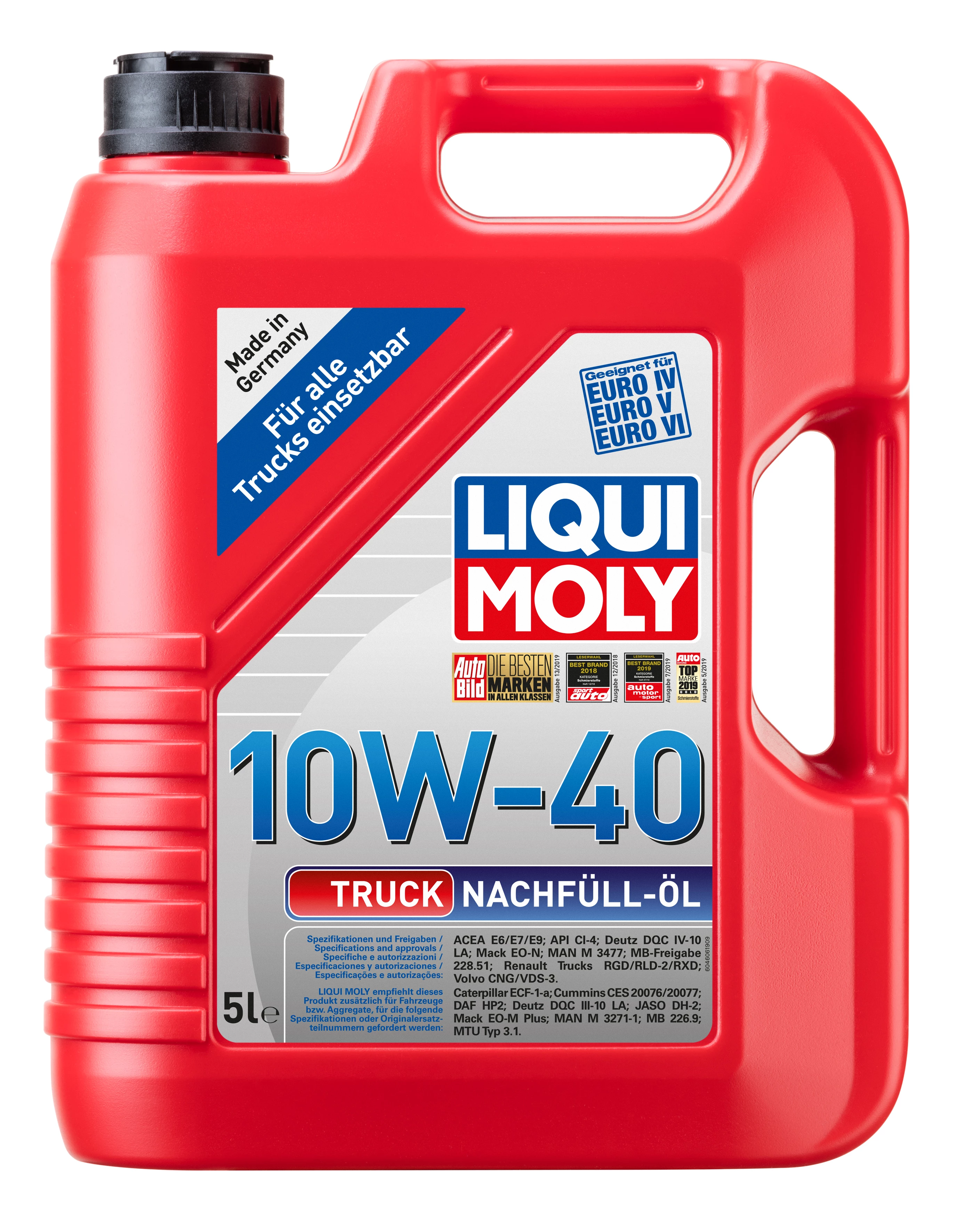  4606 LiquiMoly НС-синтетическое моторное масло Truck Nachfull-Oil 10W-40 5л 
