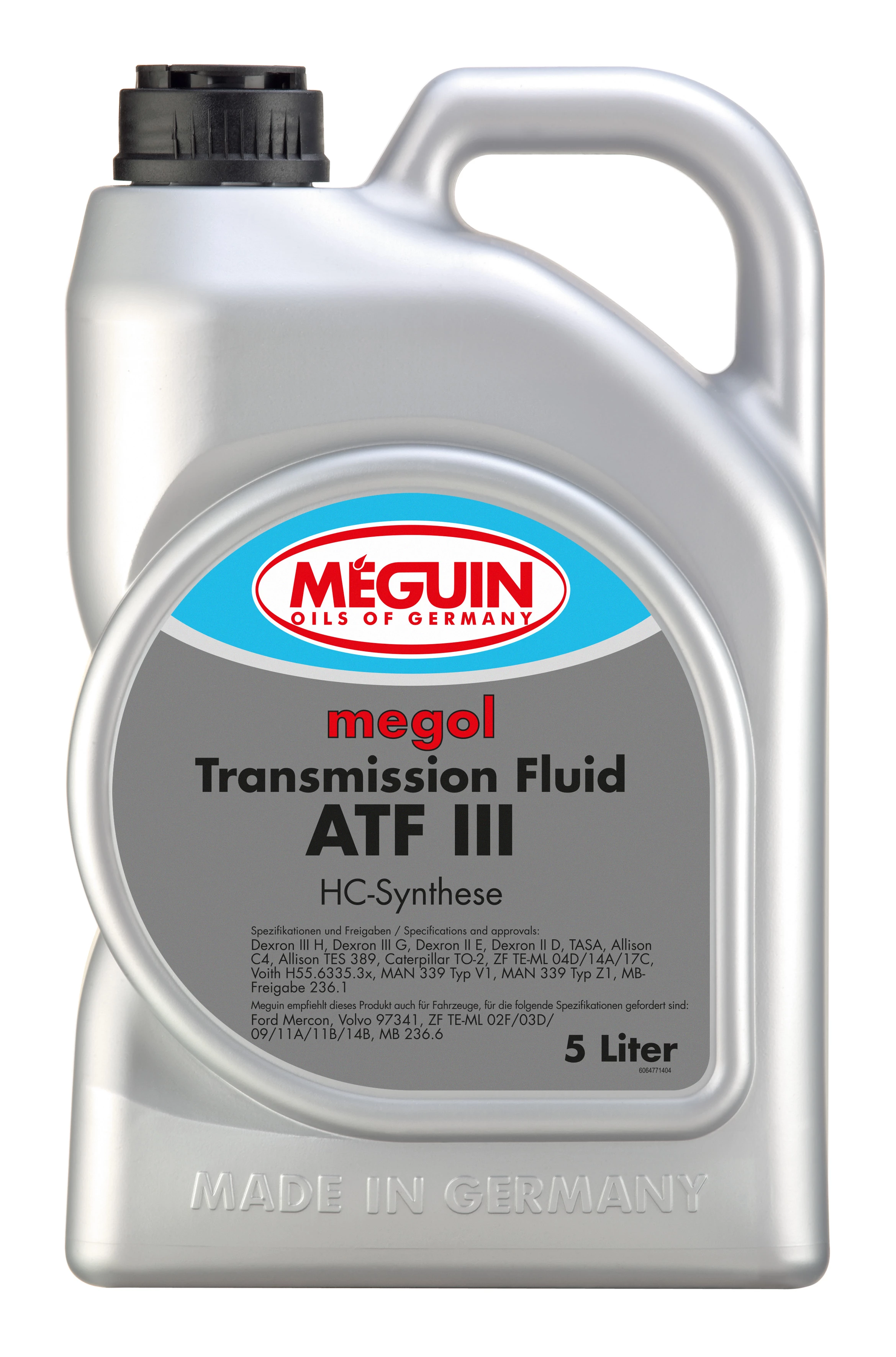  6477 Meguin НС-синтетическое трансмиссионное масло для АКПП Megol Transmission Fluid ATF III (5л) 