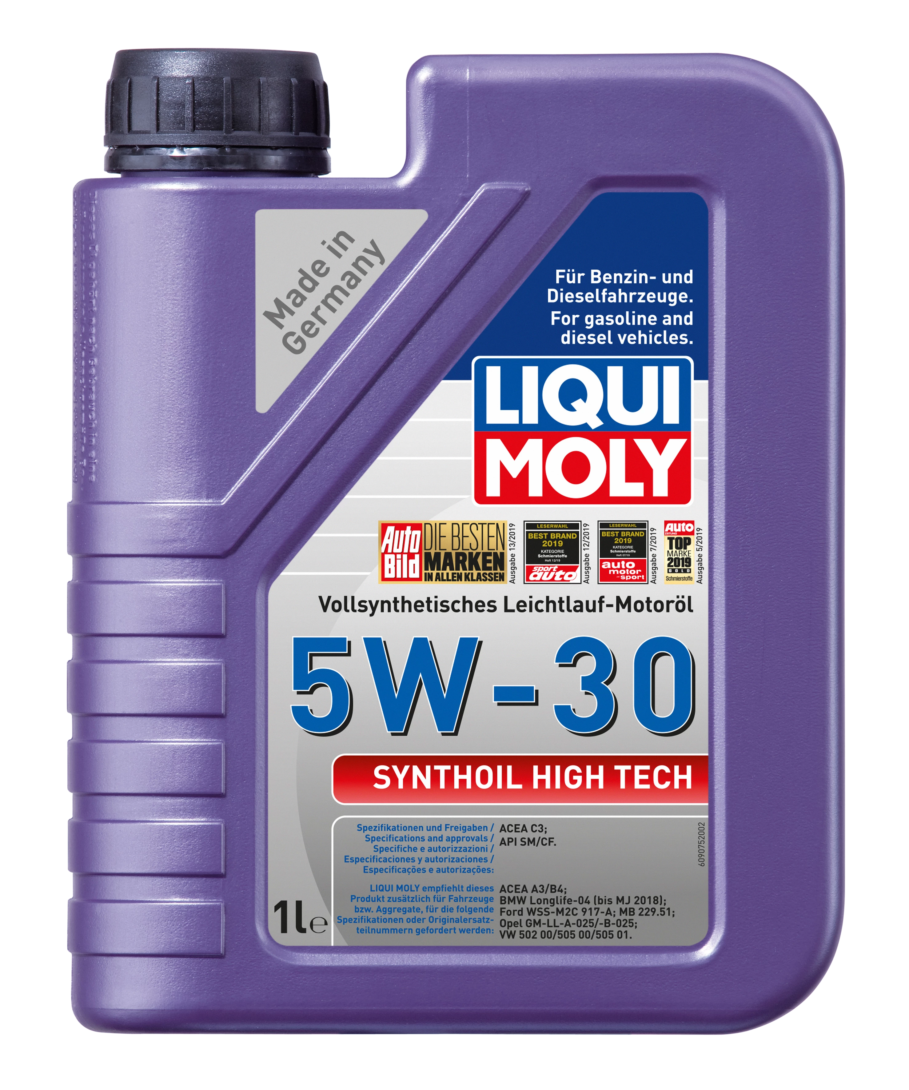  20957 LiquiMoly Синтетическое моторное масло Synthoil High Tech 5W-30 1л 