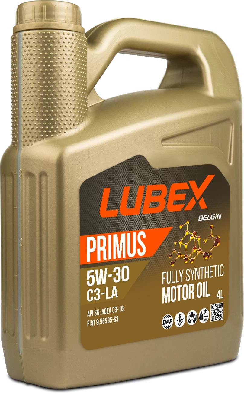  L034-1296-0404 LUBEX Синтетическое моторное масло PRIMUS C3-LA 5W-30 SN C3 (4л) 