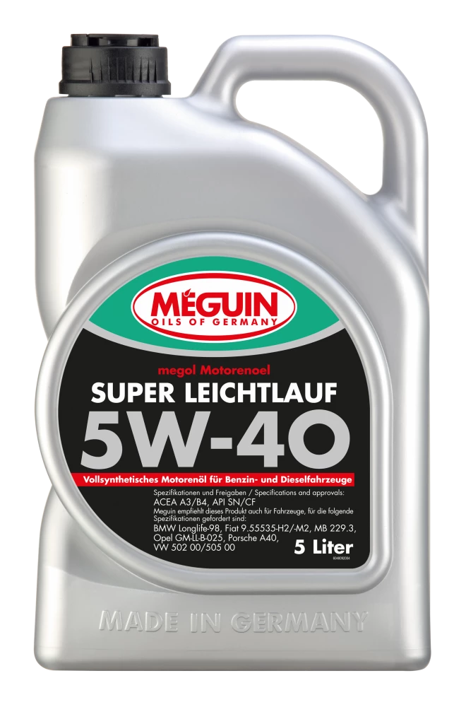 4809 Meguin Синтетическое моторное масло Megol Motorenoel Super Leichtlauf 5W-40 (5л) 