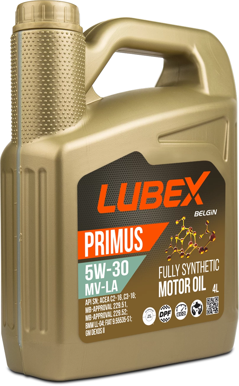  L034-1319-0404 LUBEX Синтетическое моторное масло PRIMUS MV-LA 5W-30 SN C2/C3 (4л) 