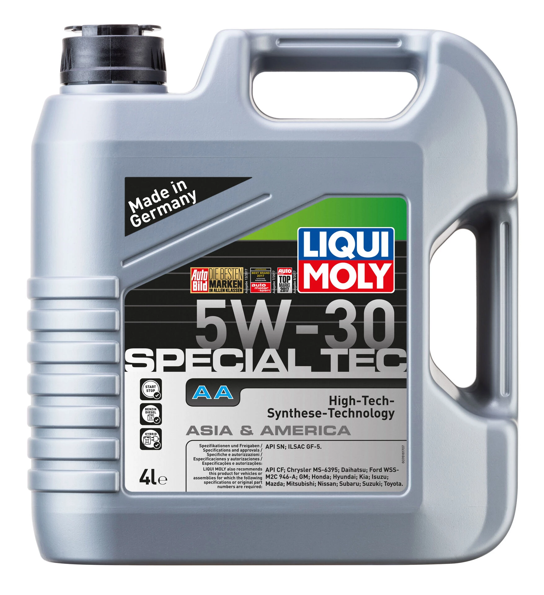  7516 LiquiMoly НС-синтетическое моторное масло Special Tec AA 5W-30 4л 