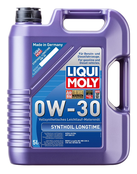 8977 LiquiMoly Синтетическое моторное масло Synthoil Longtime 0W-30 5л