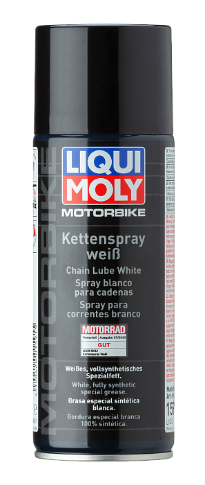 1591 LiquiMoly Белая цепная смазка для мотоциклов Motorbike Kettenspray weiss 0,4л