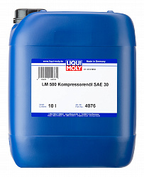 4076 LiquiMoly Синтетическое компрессорное масло LM 500 Kompressorenoil 30 10л 4076 LiquiMoly Синтетическое компрессорное масло LM 500 Kompressorenoil 30 10л