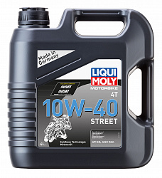 1243 LiquiMoly НС-синтетическое моторное масло для 4-такт. мотоциклов Motorbike 4T Street 10W-40 4л