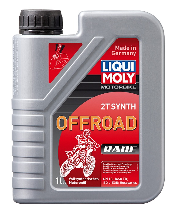 3063 LiquiMoly Синтетическое моторное масло для 2-такт.мот.Motorbike 2T Synth Offroad Race L-EGD 1л