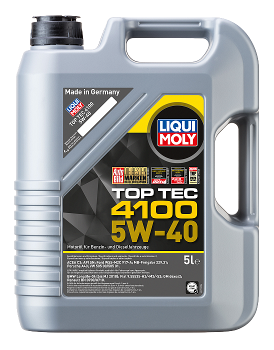 7501 LiquiMoly НС-синтетическое моторное масло Top Tec 4100 5W-40 5л